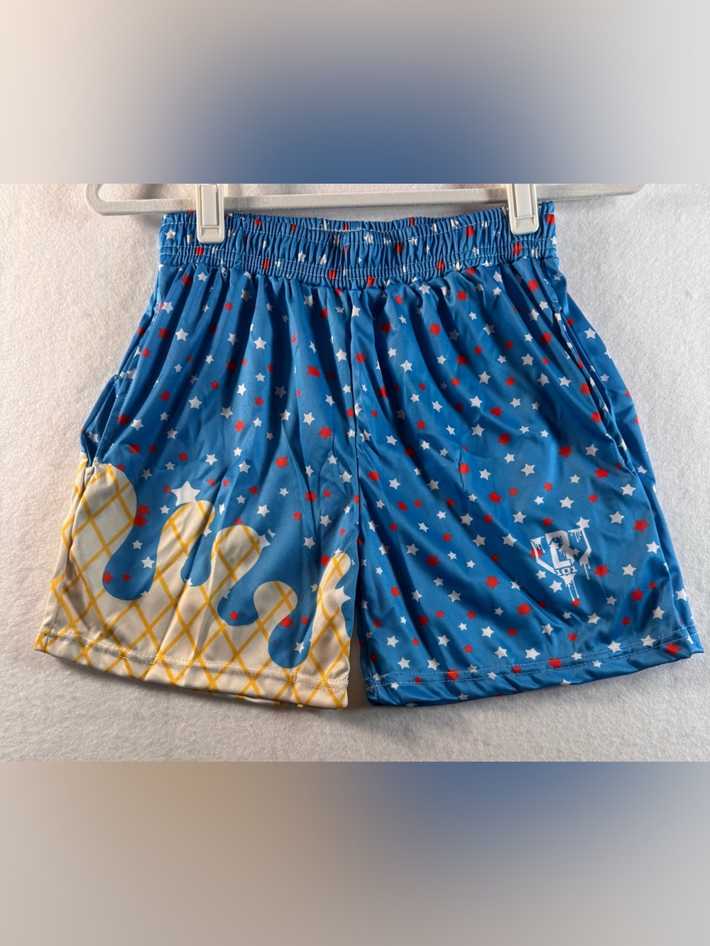 Baseball Lifestyle 101 Ice Cream USA Shorts Youth Large YL Boys 10-12